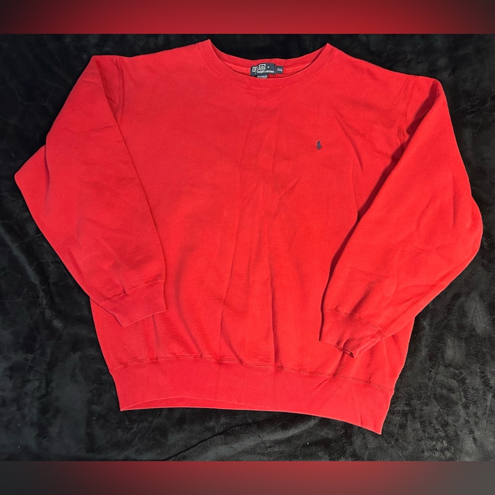 Polo Ralph Lauren Sweater Adult Size 2XL Red Long Sleeve Crewneck Pullover 113